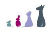 Veterinary Icons of Animals, Colorful pets Veterinary Icons of Animals, Colorful pets