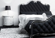Luxurious furniture in bedroom interior. Modern Bed with pillows