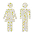 men and women toilet signs ,Flower toilet signs