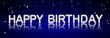 Happy Birthday made from tropical flowers