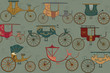 Background with vintage carriages