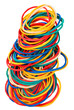 coloured elastic bands