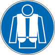 Gebotszeichen Rettungsweste tragen benutzen Schild