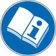 Gebotszeichen Handbuch Bedienungsanleitung lesen Zeichen