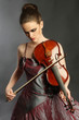 Violin playing beautiful woman violinist musician