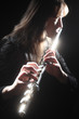 Flute playing flutist musician performer