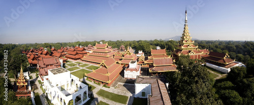 Photo: Mandalay Royal Palace, panoramic view Mandalay Royal Palace, panoramic view