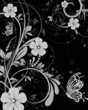 vector floral decorative abstract background with butterfly
