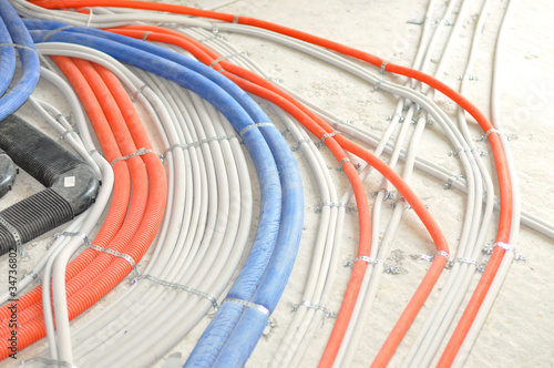 Photo: Baustelle - Kabel und Kabelkanallegung Baustelle - Kabel und Kabelkanallegung