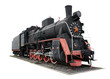 Photo: Old black locomotive isolated Old black locomotive isolated