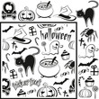 halloween pattern and single elements