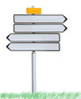 Panneau de direction vierge.
