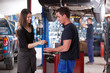 Customer Dropping Off Car at Mechanic