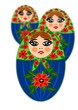 Russian beauty wooden dolls