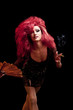 Drag-Queen. Man dressed as Woman.