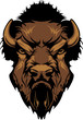 Buffalo Bison Mascot Head Graphic