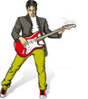punk man with the guitar