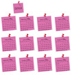 Vector: 2012 calendar on pink hand written memo pads 2012 calendar on pink hand written memo pads