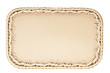 Wicker plastic frame and leather pattern background