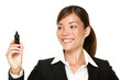 business woman writing with pen business woman writing with pen