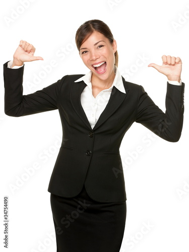 Photo: cheerful confident young business woman cheerful confident young business woman