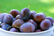 Plums in a bowl