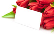bouquet of red tulips