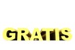 Schriftzug GRATIS leuchtend