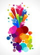 abstract colorful star blast