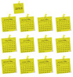 Vector: 2012 calendar on yellow hand written memo pads 2012 calendar on yellow hand written memo pads