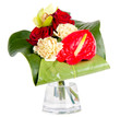 Beautiful bouquet in a vase, isolated on white