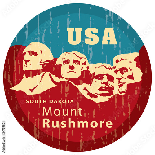 Vector: Mount Rushmore National Memorial. Mount Rushmore National Memorial.