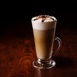 latte mug on a wooden table