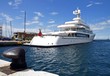 Moored yacht