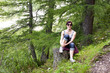 Junge Frau beim Bergwandern in Schladming Junge Frau beim Bergwandern in Schladming