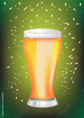 Vector: celebration beer glass celebration beer glass