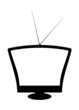 Retro silhouette tv