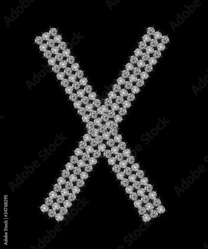 Vektor: Buchstabe X Diamant Buchstabe X Diamant