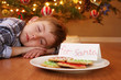 Sleeping boy waiting for Santa Sleeping boy waiting for Santa