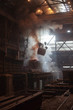 Steelmaking ladles on crane hanging on steel mill Steelmaking ladles on crane hanging on steel mill
