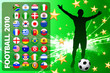 Global Soccer Event on Abstract Light Background