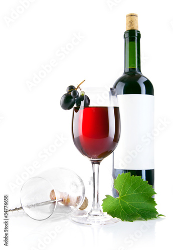 Photo: red wine into glass red wine into glass