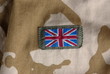 British camouflage uniform with flag British camouflage uniform with flag