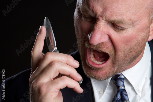 Photo: Screaming Phone Man Screaming Phone Man
