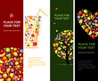 Fruits banners vertical for your design