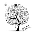 Tree of knowledge, concept of school for your design Tree of knowledge, concept of school for your design
