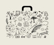 Summer holiday, suitcase for your design
