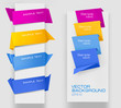 Set of colorful paper banners. Vector illustration. Set of colorful paper banners. Vector illustration.