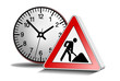 Baustellenschild Uhr