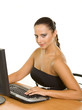 Pretty  business woman at office desk